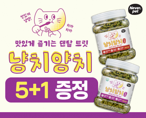 [냥치양치] 대용량 고양이 이빨과자 5+1 증정!