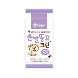 [펫크린] 손.발.똥꼬 물티슈 (30매)