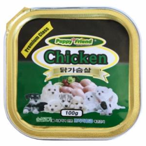 [퍼피프랜드] 사각캔/닭가슴살 (100g)