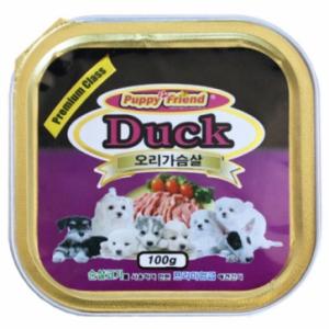 [퍼피프랜드] 사각캔/오리가슴살 (100g)