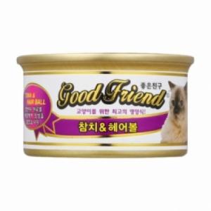[굿프랜드] 고양이캔/참치&헤어볼 (1박스/85gx24개)