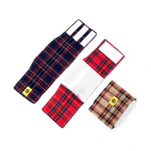 □ [애구애구] 매너벨트/수컷 기저귀 (S~XL/체크 레드)