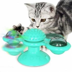 [티티펫] LED 자이로스윙 고양이 스낵볼 (블루)