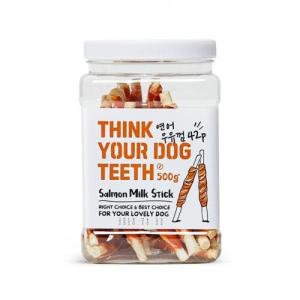【매장】[Think your dog teeth] 연어딩고 스틱 500g통 (42px4개 묶음)