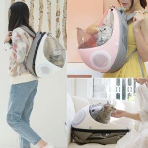 [에그쉘] 고양이 우주선 백팩 이동가방 (핑크)