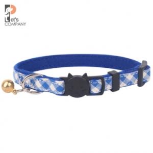 [펫츠컴퍼니] 고양이 체크 목줄 (블루)