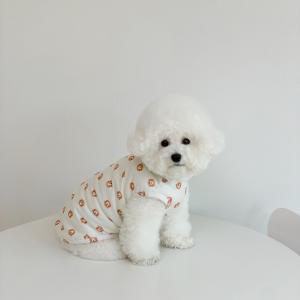 【매장】[펫디자인] 곰돌이 민소매 (아이보리)