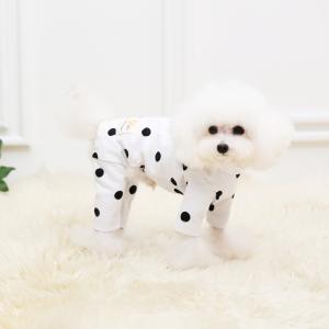 【매장】[펫디자인] A355-싱글 DOT 올인원 (도트화이트)