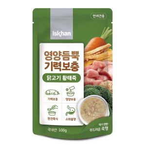 [이즈칸] 독 영양듬뿍 기력보충 (닭고기 황태죽/100g) [1박스/12개]