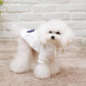 【매장】[펫디자인] 와펜후드티셔츠 (화이트)