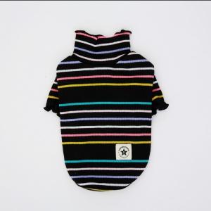 【매장】[펫디자인] 캔디 물결 티셔츠 - 블랙
