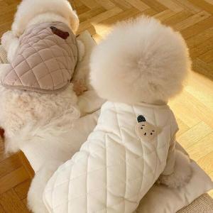 【매장】베어 누빔 조끼 강아지 겨울 아우터