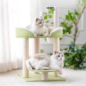 【매장】캣냐옹 체크 미니 캣타워 고양이 스크래쳐