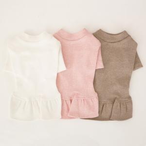【매장】펫디자인 무지반팔 원피스 3colors