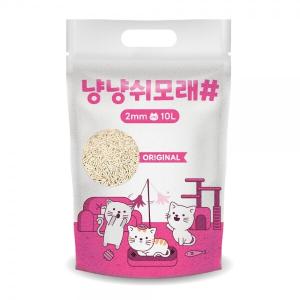 냥냥쉬모래 오리지날 10리터 1개 고양이 두부 모래 무향 고양이모래