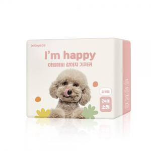 베베페페 아임해피 암컷용 강아지 기저귀 24매 4종(초미니, 초소형, 소형, 중형)