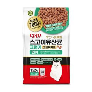 【매장】 CIAO 스고이유산균 크런치사료(연어)1.52kg