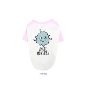 [퍼피엔젤] TS544 Monsters Raglan T-shirts (#501 핑크)