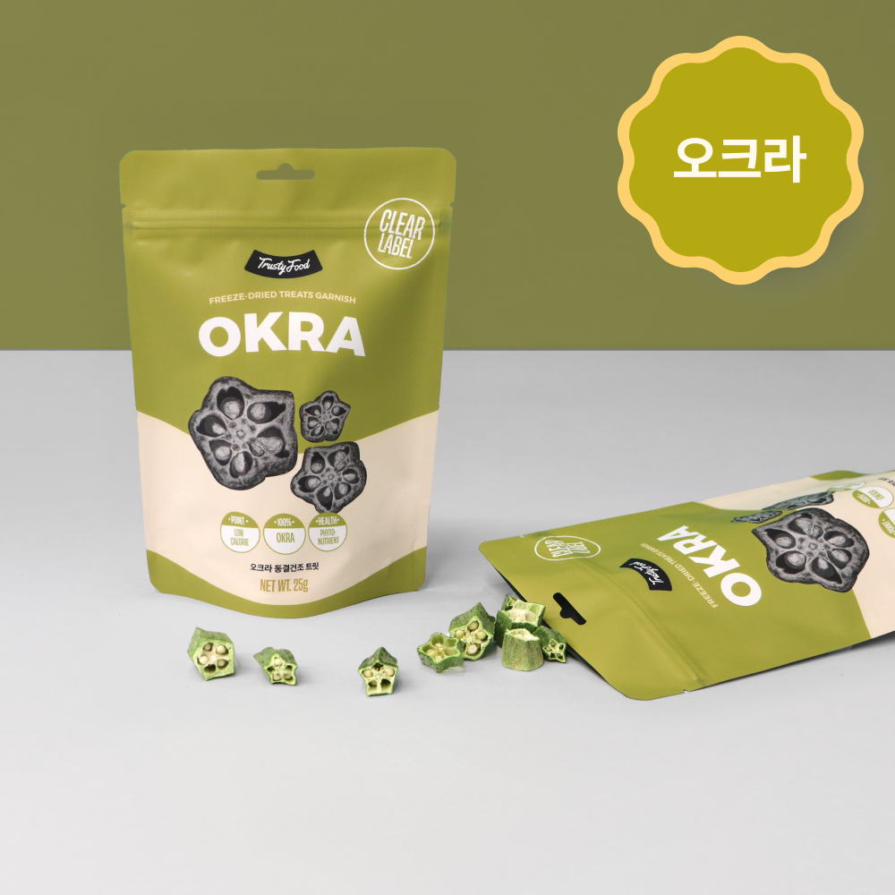 [트러스티푸드] 동결건조 가니쉬 오크라 25g (간식/토퍼)