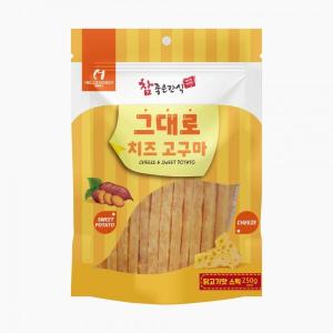 헬로도기 참좋은간식 그대로 치즈고구마 250g 닭고기맛 스틱