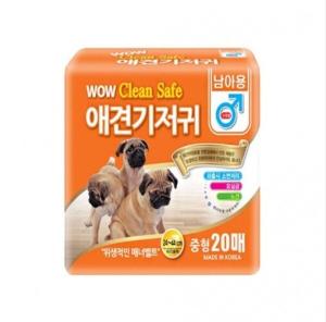 와우 크린세이프 남아용 기저귀 20매 [중형]