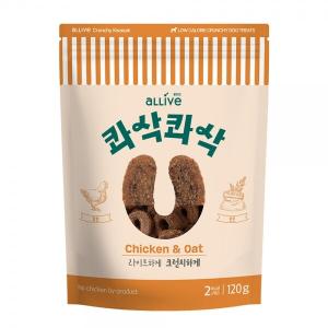 [올리브] 콰삭콰삭 치킨&오트 120g (유통기한 25.07.29)