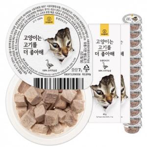 와그작 고양이는 생선을 더 좋아해 동결건조 오리가슴살 (7g x 7개입)