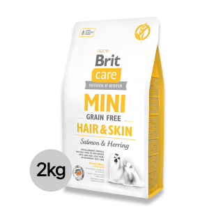 브릿 케어 미니 그레인프리 헤어&스킨 연어&청어 (고농축 오메가3) 2kg