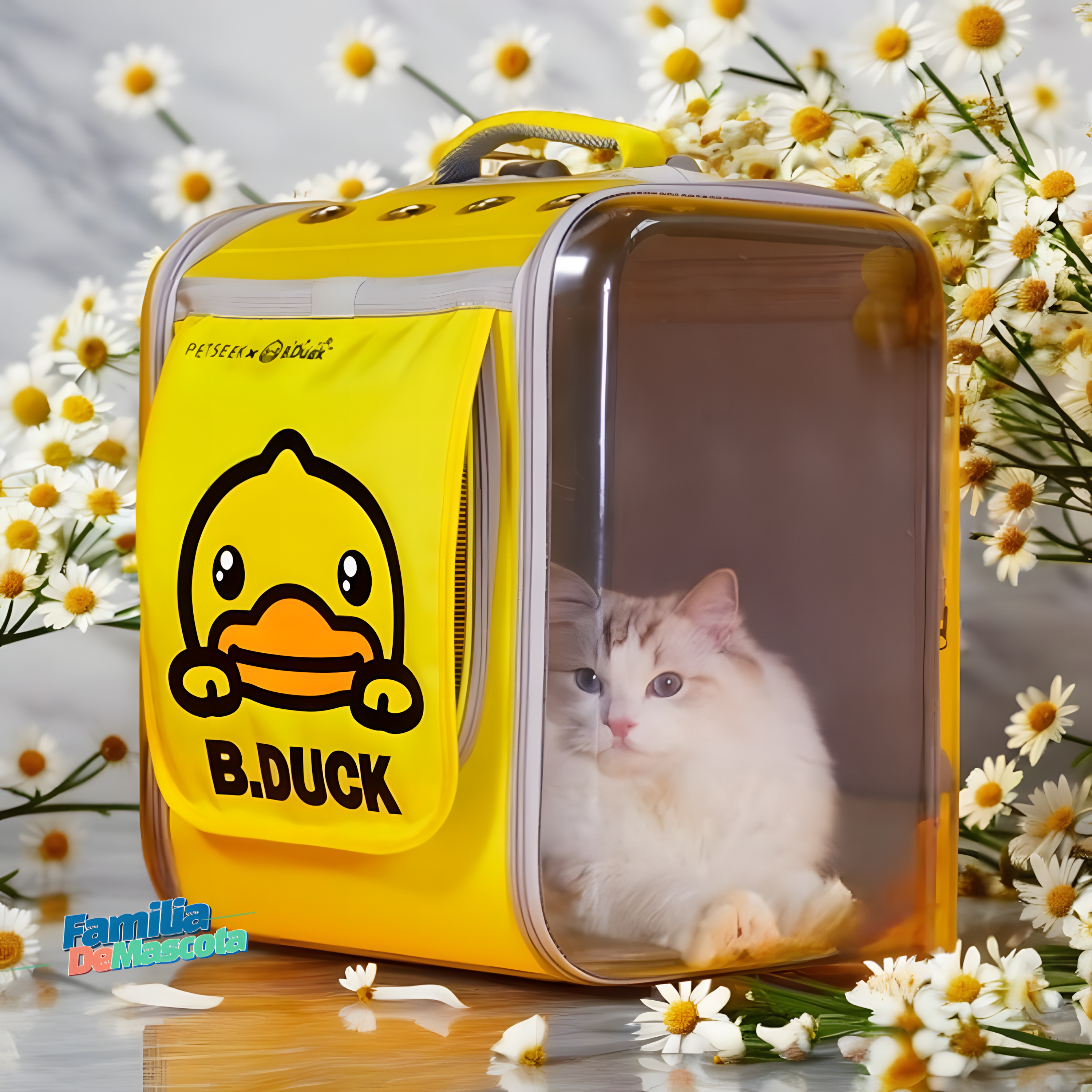 [PETSEEK] 노랑오리(B Duck) 캐릭터 투명캡슐 펫 백팩_PB-003