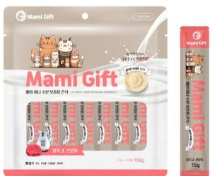 (유통25.12.14) 마미기프트 캣 고양이 츄르 15gx10p 참치&산양유