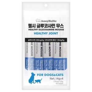 [애니홀릭] 헬시 글루코사민 관절영양제 1BOX (치킨&참치/14g x 192p) 48팩