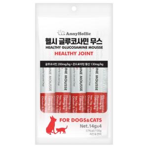 [애니홀릭] 헬시 글루코사민 관절영양제 1BOX (치킨&연어/14g x 192p) 48팩