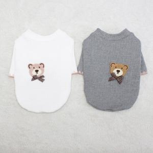 【매장】펫디자인 곰돌이 와플 티셔츠 2colors
