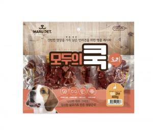 모두의쿡 오리큐브 400g 강아지 대용량 간식
