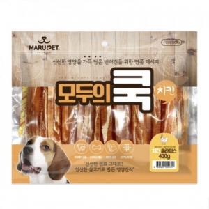 모두의쿡 치킨스틱&슬라이스 400g 강아지 대용량 간식