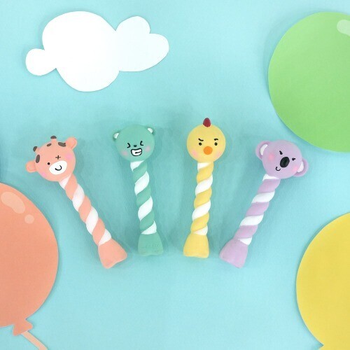 [ParisDog] 미니 애니멀스크류 라텍스토이(1팩=4pcs)