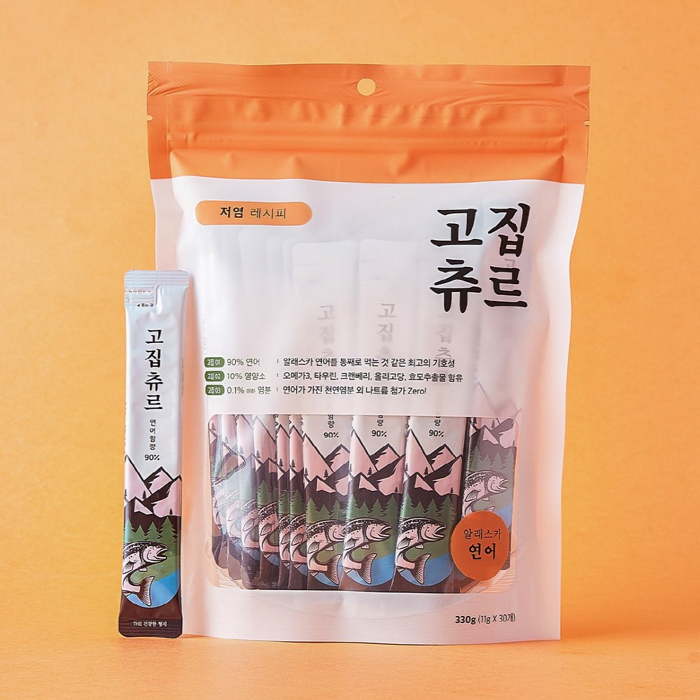 【매장】 고집츄르 저염레시피 연어 11gx30p
