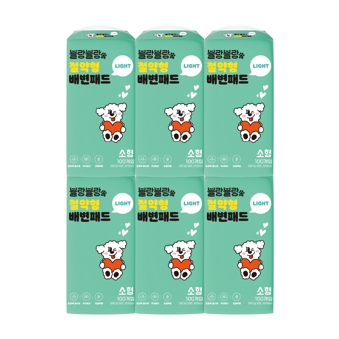 블랑블랑 절약형 배변패드 소형 100매 x 6팩 (1박스)
