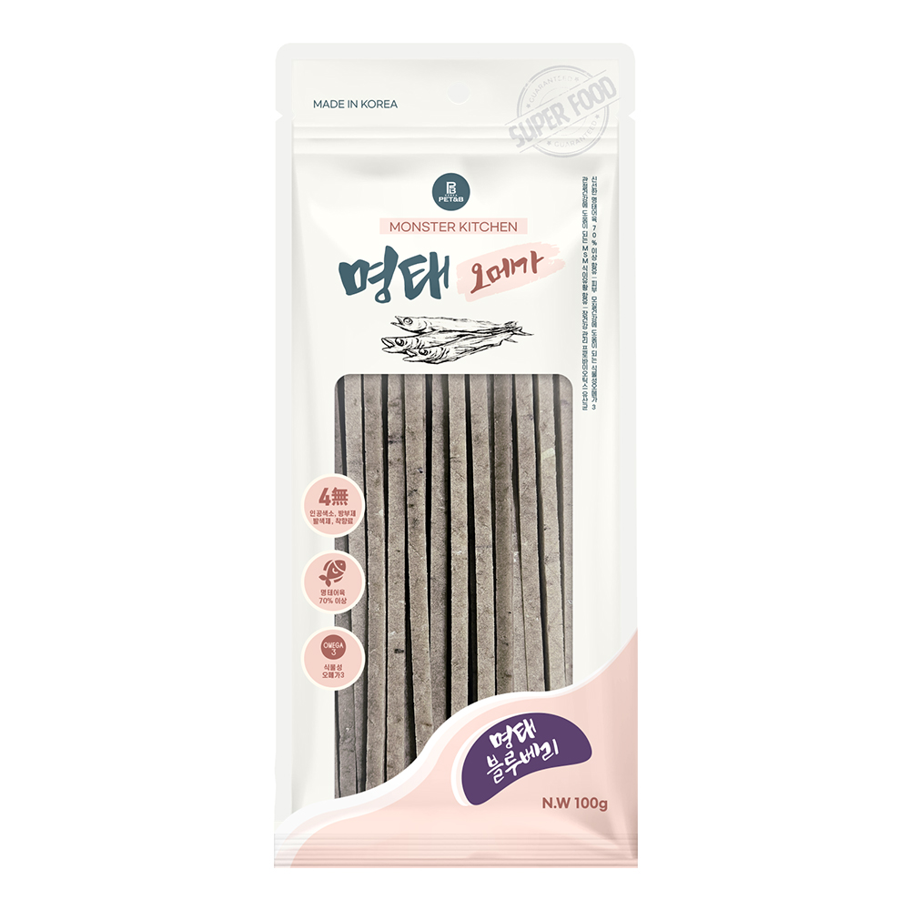 몬스터키친 명태오메가 블루베리100g-명태어육70%이상(5+1)