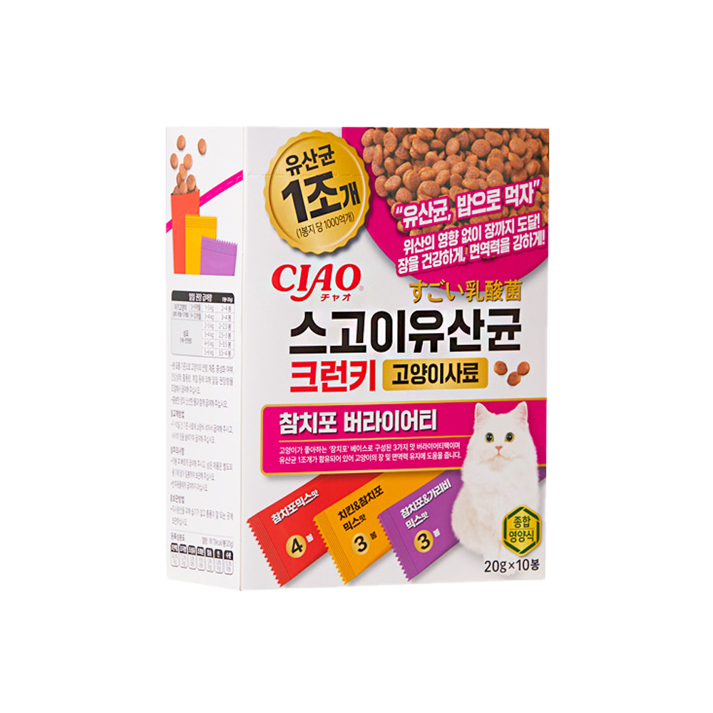 이나바 챠오 스고이 유산균 크런키 참치포 버라이어티 200g