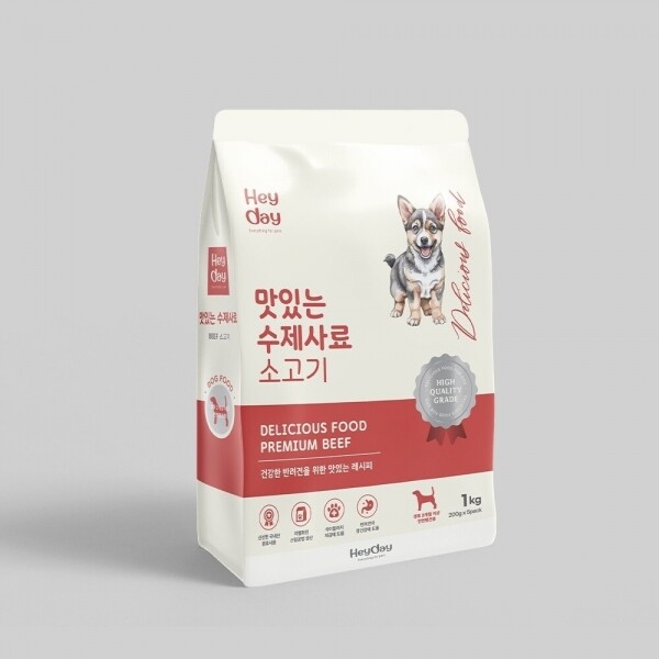 [오프라인전용] 헤이데이 맛있는수제사료1kg (소고기)