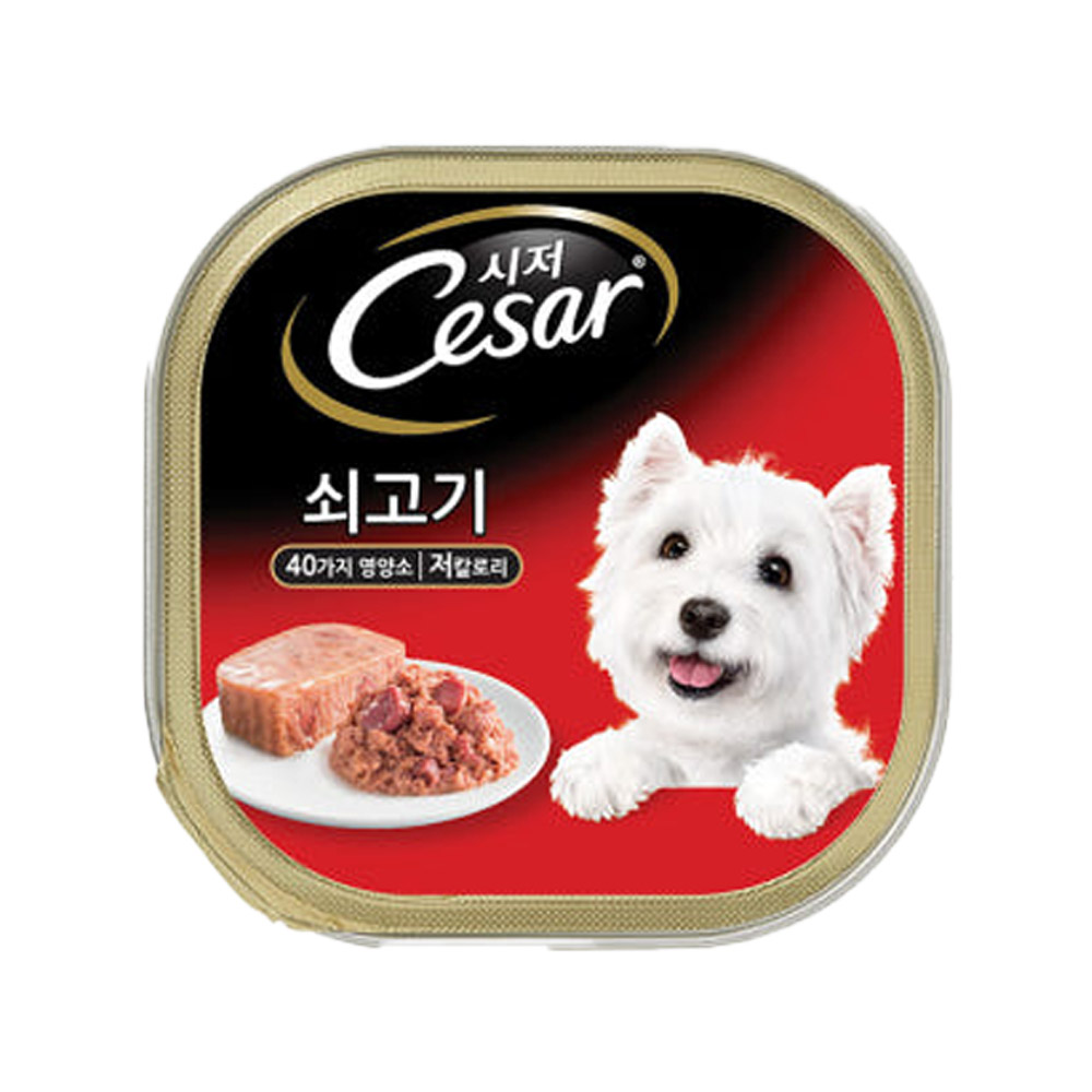 시저 쇠고기 100g 강아지 주식캔