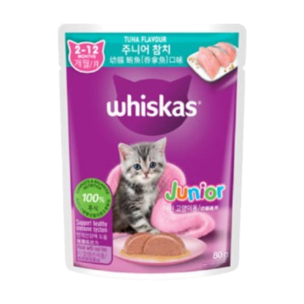 위스카스 파우치 주니어 참치 80g