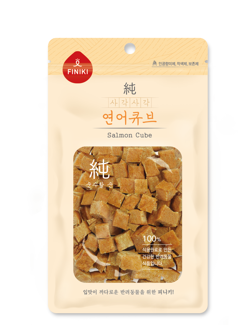 [피니키] 순 사각사각 연어큐브 (80g)