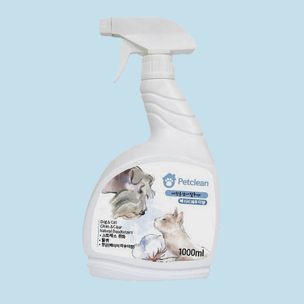 펫크린 반려동물 냄새 탈취제 대.소변 냄새제거1000ml 베이비파우더향(5+1)