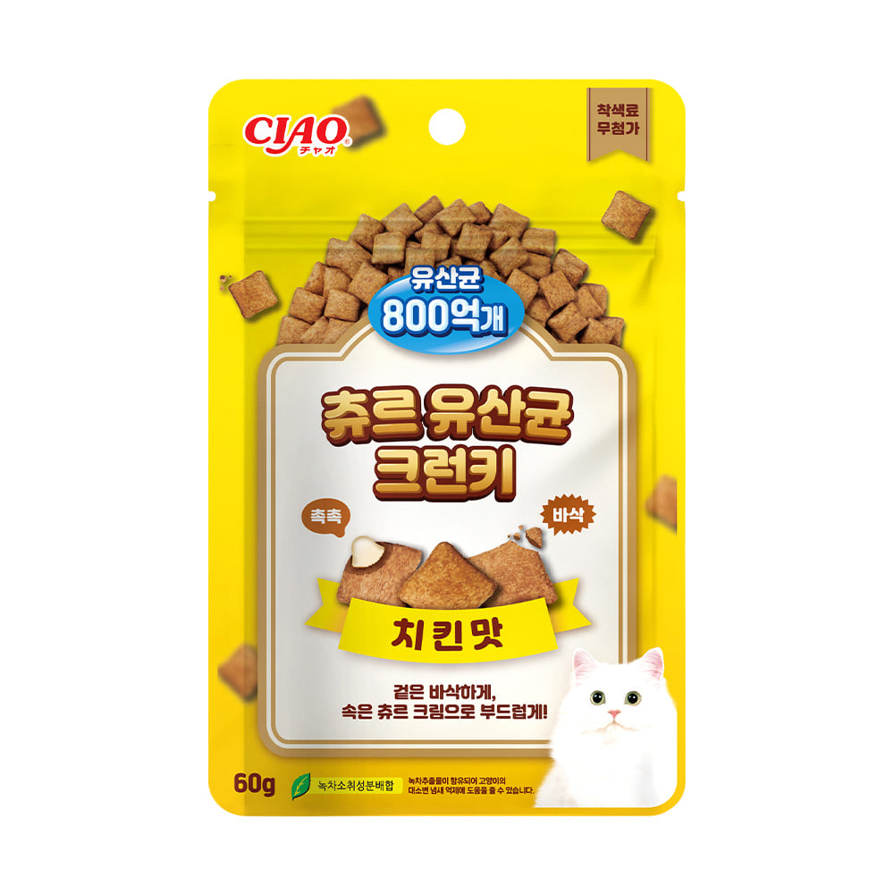 [TSC-203K] 이나바 챠오 츄르 유산균 크런키 치킨맛 60g