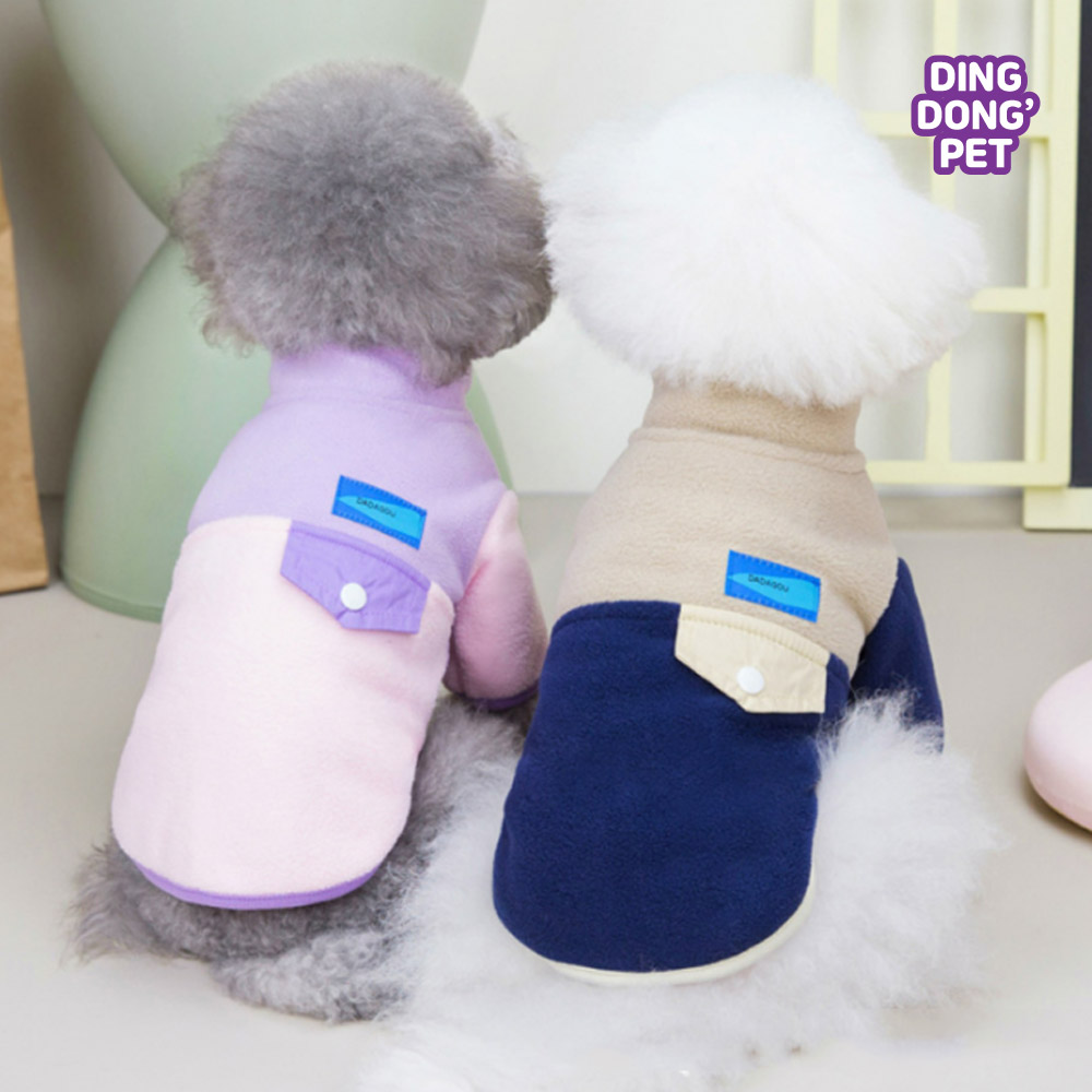 [원가판매] 반려동물 투톤 강아지옷 기모 스웨트