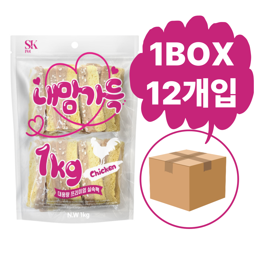 [내맘가득] 프리미엄 1kg - 오트밀고구마스테이크 (1박스/12개)