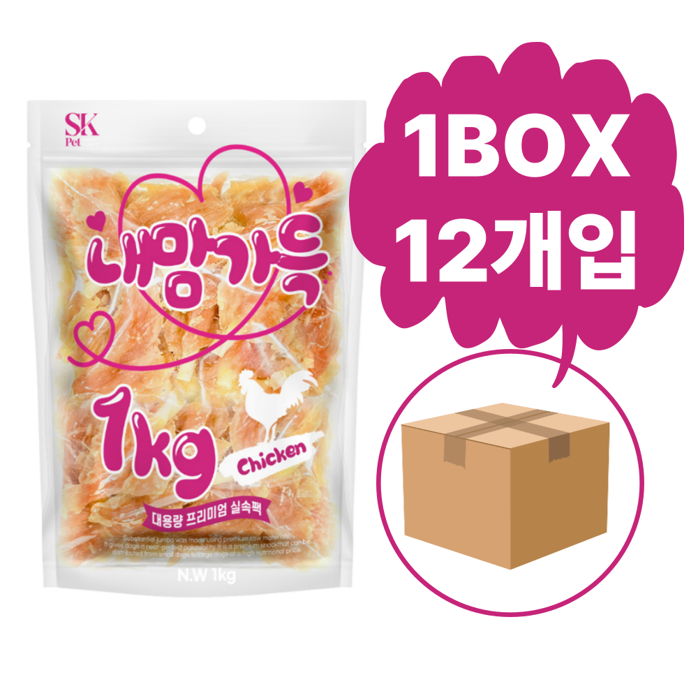 [내맘가득] 프리미엄 1kg - 숫불닭갈비 (1박스/12개)