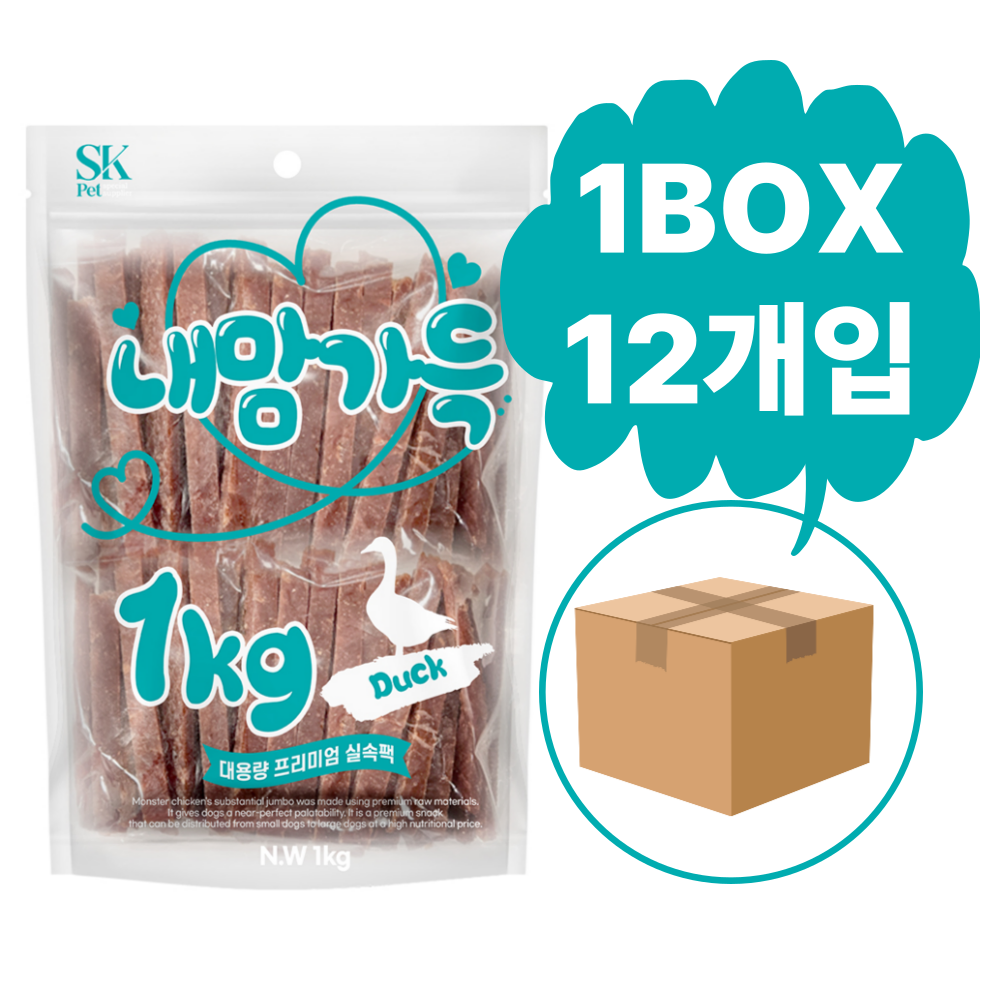 [내맘가득] 프리미엄 1kg - 오리슬라이스 (박스/12개)